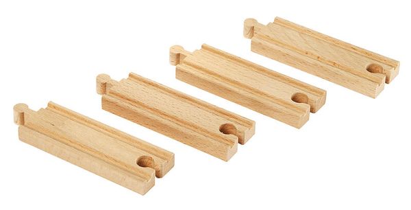 BRIO 1/2 Geraden Gleise (A1), 4 Teile, ab 3 Jahre