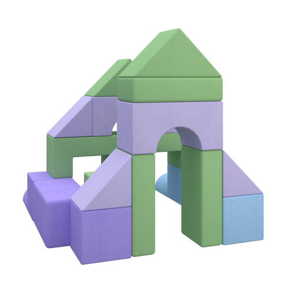 KITAEINKAUF Schaumstoff-Bausteine Happy Castle Set Maxi, 23 Teile, Farbe wählbar