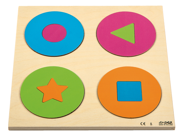 Reliefpuzzle Entdecke Farben und Formen, 2 Puzzle (8+16 Teile), ab 4 Jahre (SONDERANGEBOT)