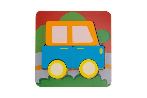 8 Bambini Puzzle + Aufbewahrungsregal, Holz, ab 2 Jahre