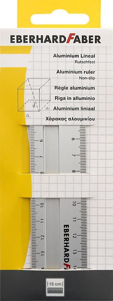 Aluminiumlineal, 15 cm