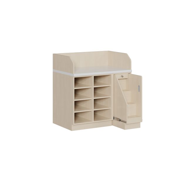 Wickelkommode Ole, Treppe rechts, 8 Fächer Wickelkommode Ole, Treppe rechts, 8 Fächer