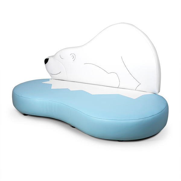 Kindersofa Eisbär, Sitzhöhe 25 cm