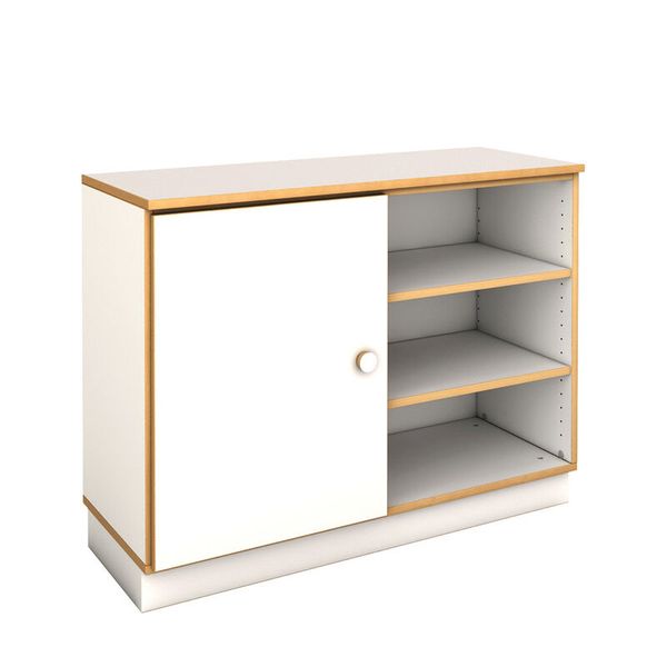 DECOR Regal mit Tür und Einlegeböden auf Rollen DECOR Regal mit Tür und Einlegeböden auf Rollen