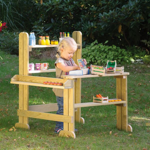 Holzspielbock, Kinderwerkbank, Spielzeugregal, Kaufmannsladen, Holzholz