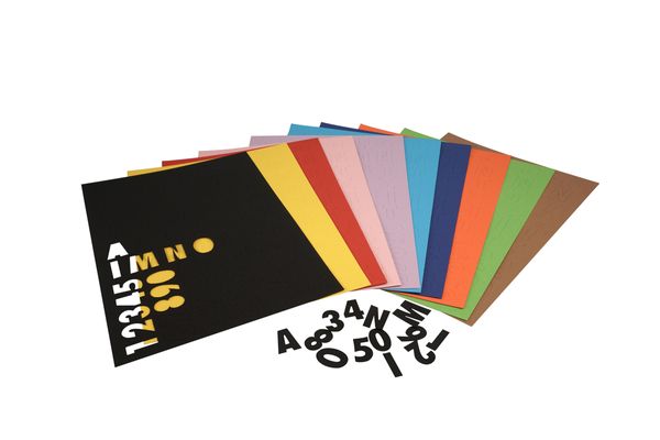 Folia 3D Welle Stanzteile – 140 Bunte Buchstaben & Zahlen Aus Wellpappe Für Bastelideen, Schultüten & Deko