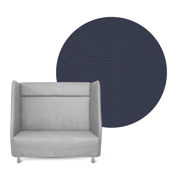 Akustiksofa High Back, SH 43 cm - Bezugfarbe und Stoff wählbar