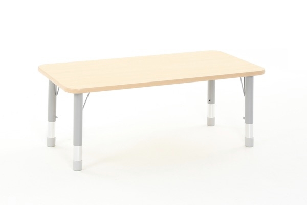 Tisch-Stuhl-Kombi Owlaf, rechteckig, 1 Tisch + 4 Stühle, Spanplatte mit HPL-Oberfläche, Sitzhöhe 31 cm