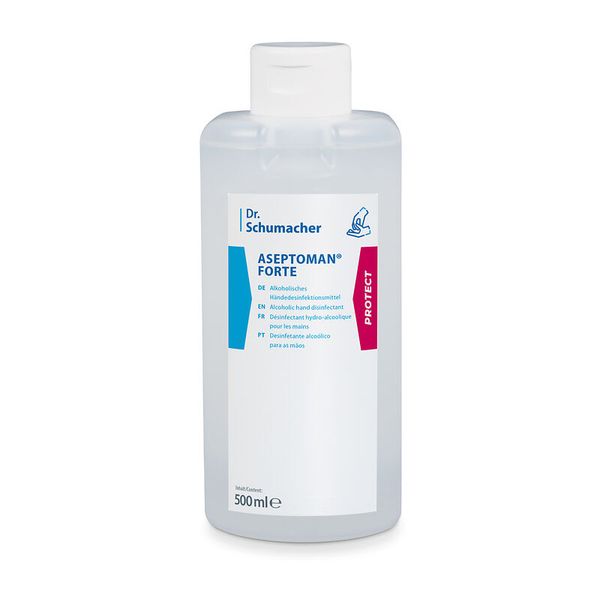 DR. SCHUMACHER Aseptoman Forte, Händedesinfektion, VAH zertifiziert, 500 ml DR. SCHUMACHER Aseptoman Forte, Händedesinfektion, VAH zertifiziert, 500 ml