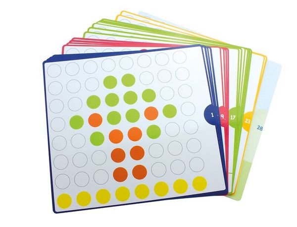 Brettspiel, Punkte-Grid, bunt, Punkte, Spielmatte