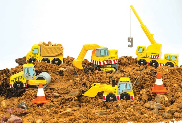 baustelle, kies, spielzeugbaumaschine, baumaschinen-set, sandschaftsspielzeug