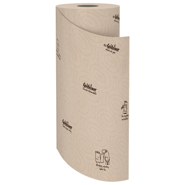 Goldeimer die soziale Küchenrolle, natur, 3-lagig, 64 Blatt, 4 Rollen