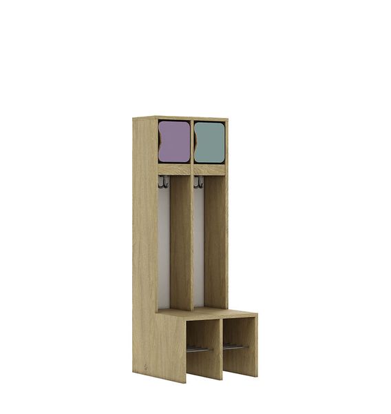 Garderobe Blox, mehrfarbige Türen, Variante wählbar