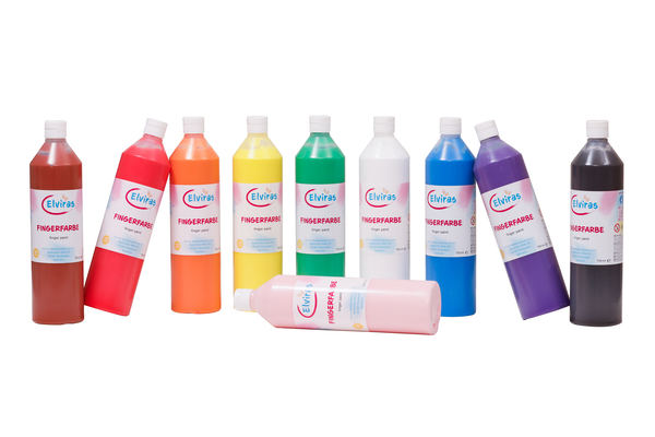 ELVIRAS Fingerfarbe, 750 ml, Farbe wählbar