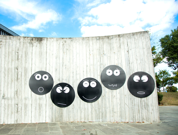 Kreidetafel Emotionen - Outdoor - 5er Set