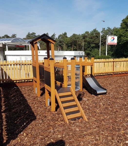 Kastell Spielturm mit Rutsche 