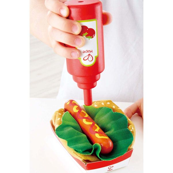 HAPE Fastfood-Set, 27 Teile aus Holz, ab 3 Jahre