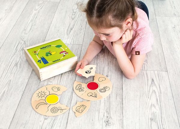 Nawito Puzzle "Farben", 4 Puzzles mit je 5 Teilen, ab 3 Jahre