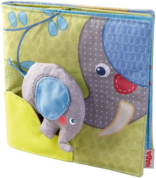 Babybuch, Weiches Spielzeug, Elefanten-Plüschtier, Bunter Stoff, Kinderaktivitätsbuch
