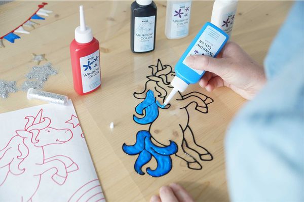 DIY, Malfarben, Kinderprojekt, Zeichnung, Aufkleber?