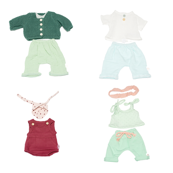 Puppenkleidung-Set aus Strick "Sommer", 38 cm, 9-tlg.