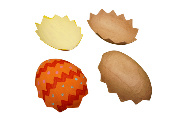 Eierhälften aus Karton, 4er-Set Eierhälften aus Karton, 4er-Set