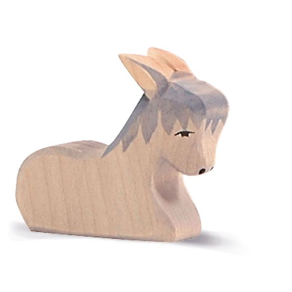 Holzfigur, Deko, Tierfigur, Esel, Naturholz