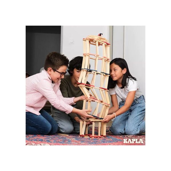 KAPLA 120er Bausteine Box - Natur, Rosa, Rot, Dunkelblau KAPLA 120er Bausteine Box - Natur, Rosa, Rot, Dunkelblau