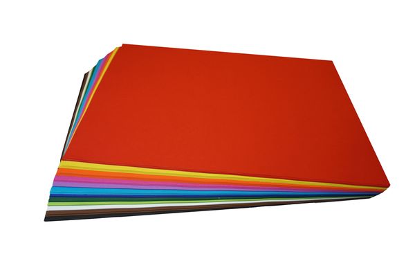FOLIA Tonpapier 130 g/m², 50x70 cm, 300 Bogen Vorteilspack, 12-farbig sortiert