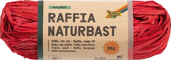 FOLIA Bastelbast, 50 g Bund in einer Farbe (wählbar)