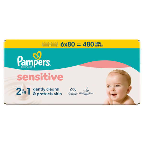 baby-wipes, pampers, sensitive, 56-wipes, packaging