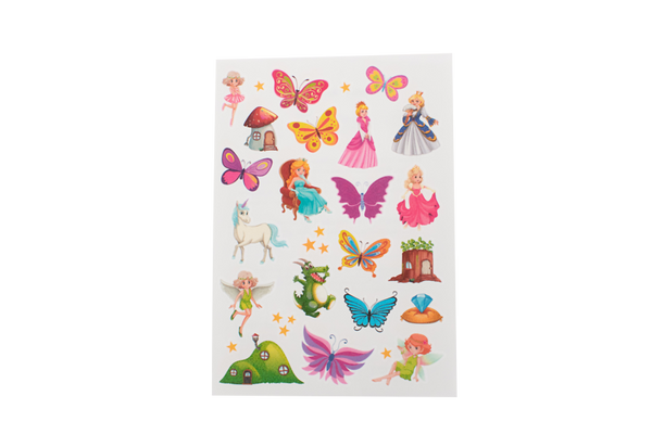 ELVIRAS Kindertattoos zum Aufkleben, 100 Stück, ab 3 Jahre, Motive wählbar
