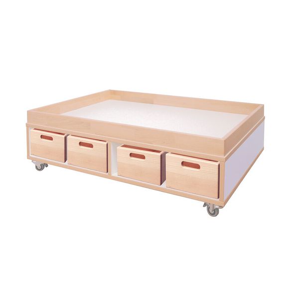 DECOR Mobiler Spieltisch mit 8 Kisten DECOR Mobiler Spieltisch mit 8 Kisten