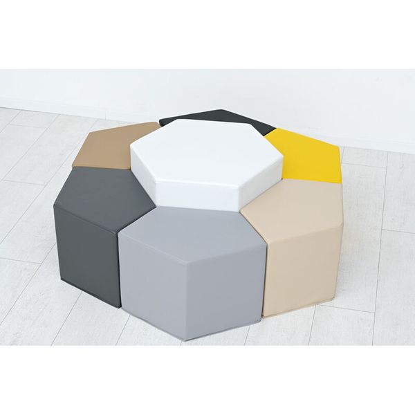 Schaumstoff-Sitzgruppe Loris, grau, 7-tlg