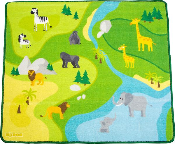 Spielteppich Zoo 200 x 150 cm, rutschfeste Unterseite