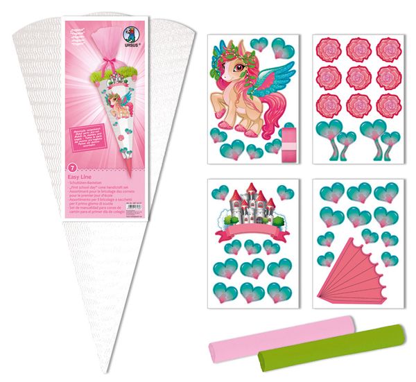 Sticker set, Unicorn, Herzen, Schloss, Seiten