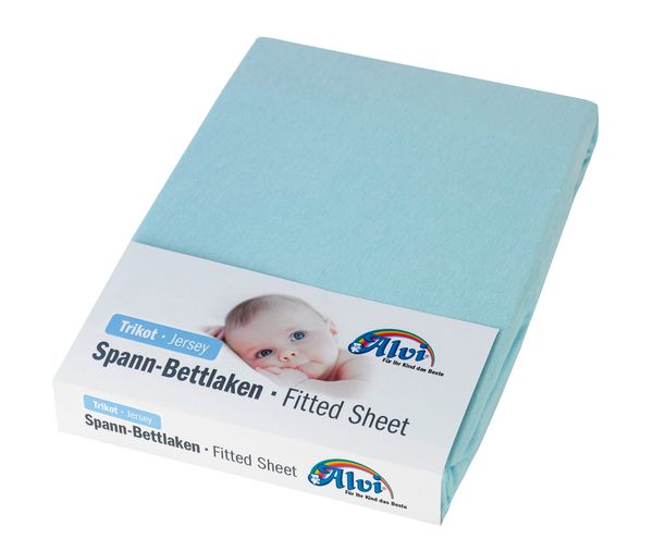 ALVI Spannbetttuch, Jersey, hellblau, 70 x 140 cm ALVI Spannbetttuch, Jersey, hellblau, 70 x 140 cm