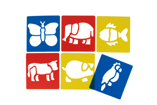 Schablone Tiere, 6 Stück