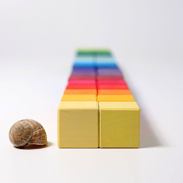 GRIMM´S Regenbogen Mosaik, 36 Klötze + 1 Holzrahmen, ab 1 Jahr