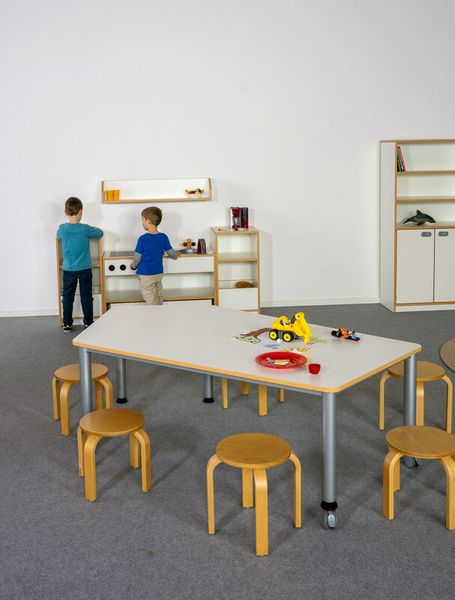 kindergarten, playroom, tisch, kinder, spielzeug