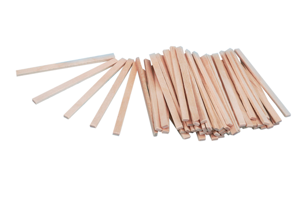 Holzstäbchen eckig, 450 Stück Holzstäbchen eckig, 450 Stück