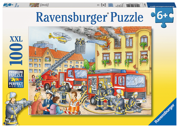 Puzzlespiel, Feuerwehr, Feuerwehrauto, Rettungseinsatz, Wohnhaus Brand