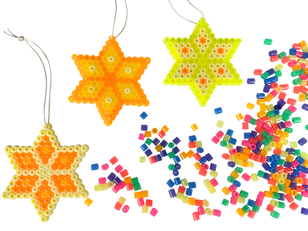 HAMA Midi Bügelperlen im Beutel, Neonmix, 6.000 Stück