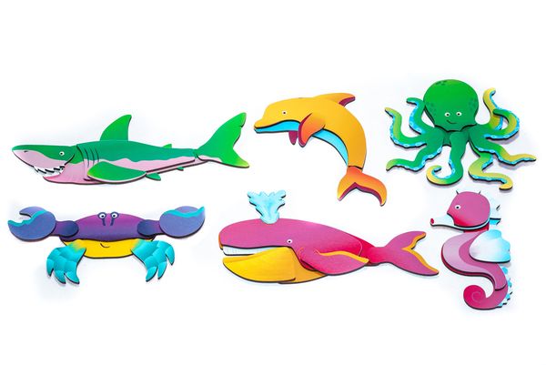 Spielzeug, Puzzle, Magnetische, Waldmeer, Tierformen