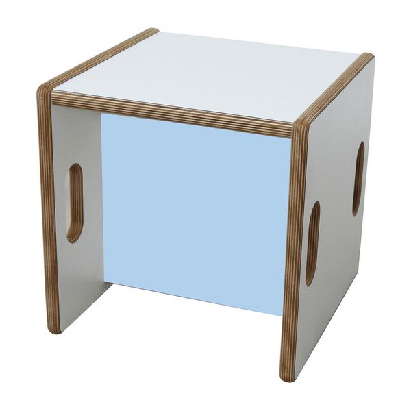 stuhl, holz, kubus, seitenteile, loft
