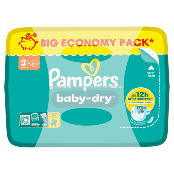 PAMPERS Baby Dry Gr. 3, Midi 6-10kg, (verschiedene Verpackungsgrößen)