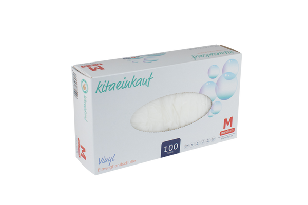 Handschuhe Vinyl, puderfrei, Gr. M, 100 Stk.