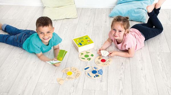 Nawito Puzzle "Farben", 4 Puzzles mit je 5 Teilen, ab 3 Jahre