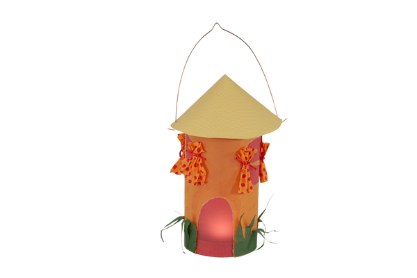 Vogelnest, orange, Strohhut, süß, Garten-Deko