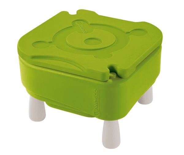 Grüner Hocker, Faltbar, Kindersitz, Tischstütze, Kunststoff-Füße
